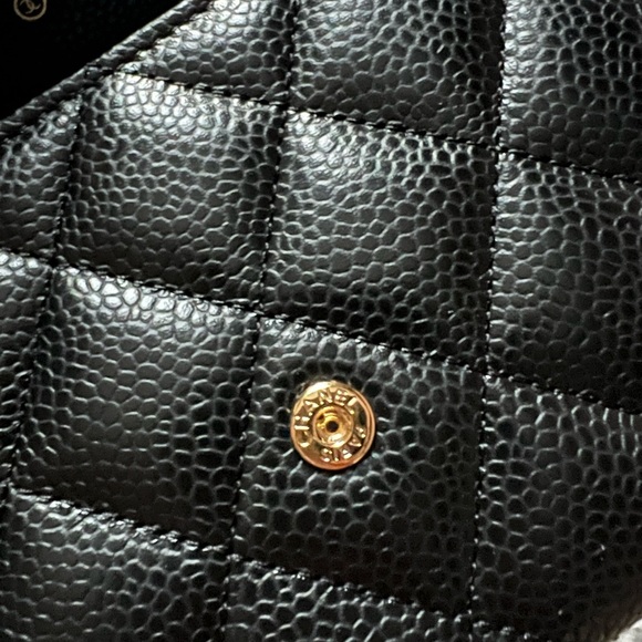 CHANEL LONG CLASSIC FLAP WALLET CAVIAR SKIN CC LOGO - Picture 7 of 11